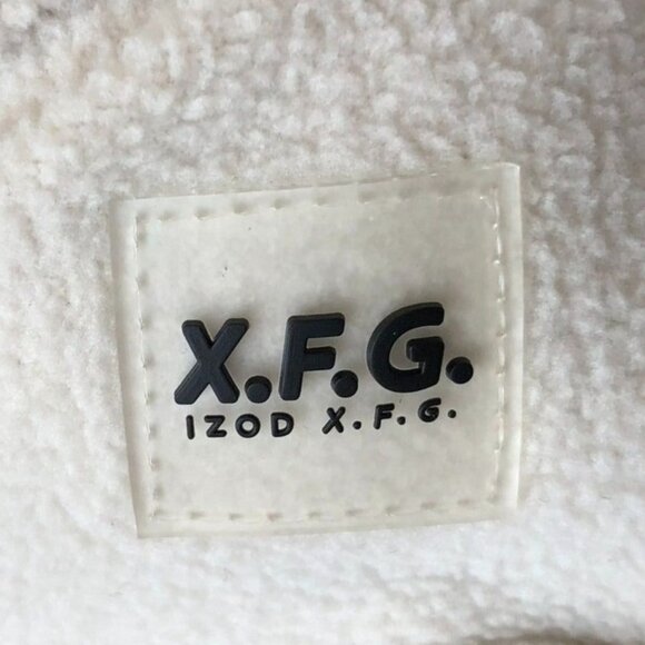 Izod Men's Reversable Jacket Large Navy 1/4 Zip Pullover Cozy Fleece Reversible - Picture 9 of 12